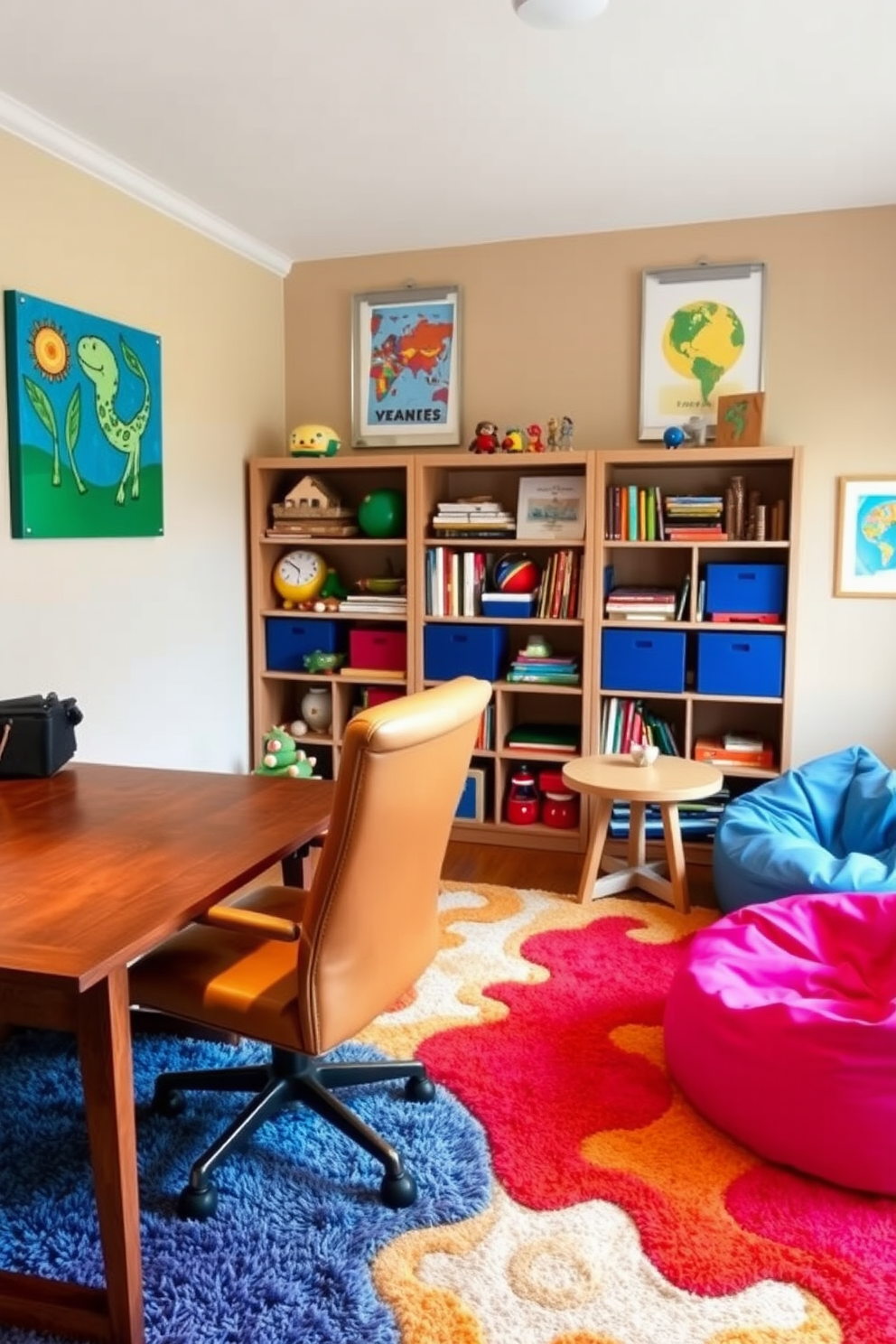 Home Office And Playroom Combo Design Ideas 30