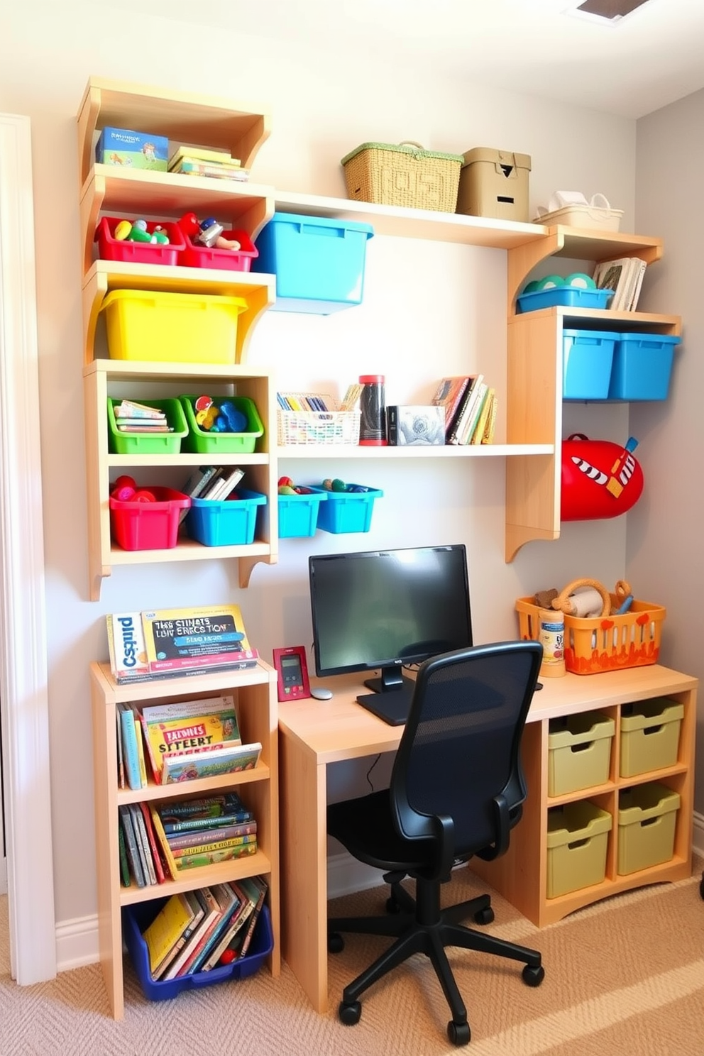 Home Office And Playroom Combo Design Ideas 4