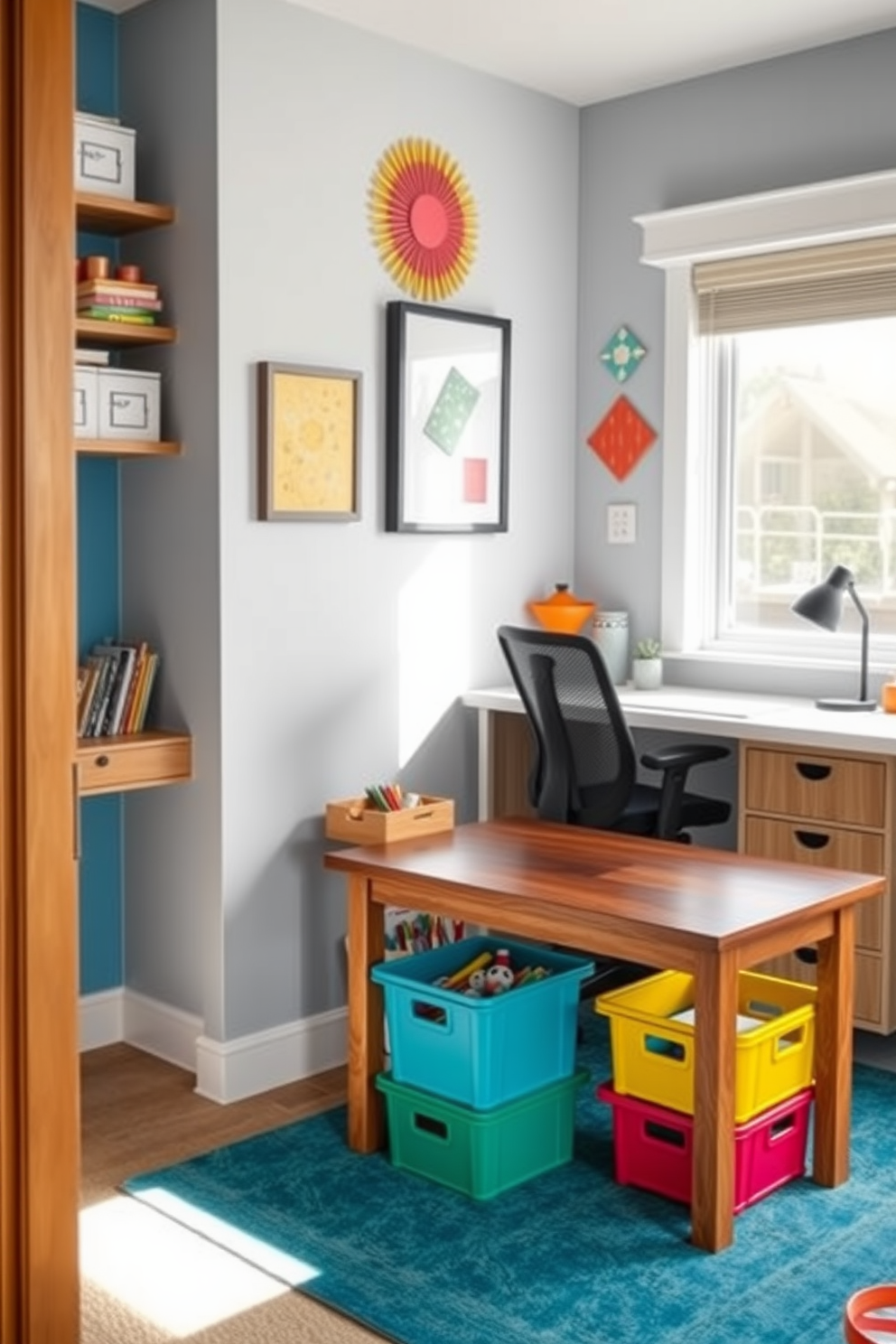 Home Office And Playroom Combo Design Ideas 7