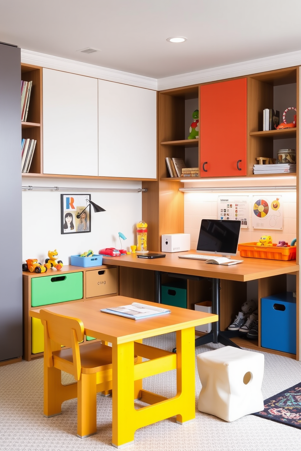 Home Office And Playroom Combo Design Ideas 8