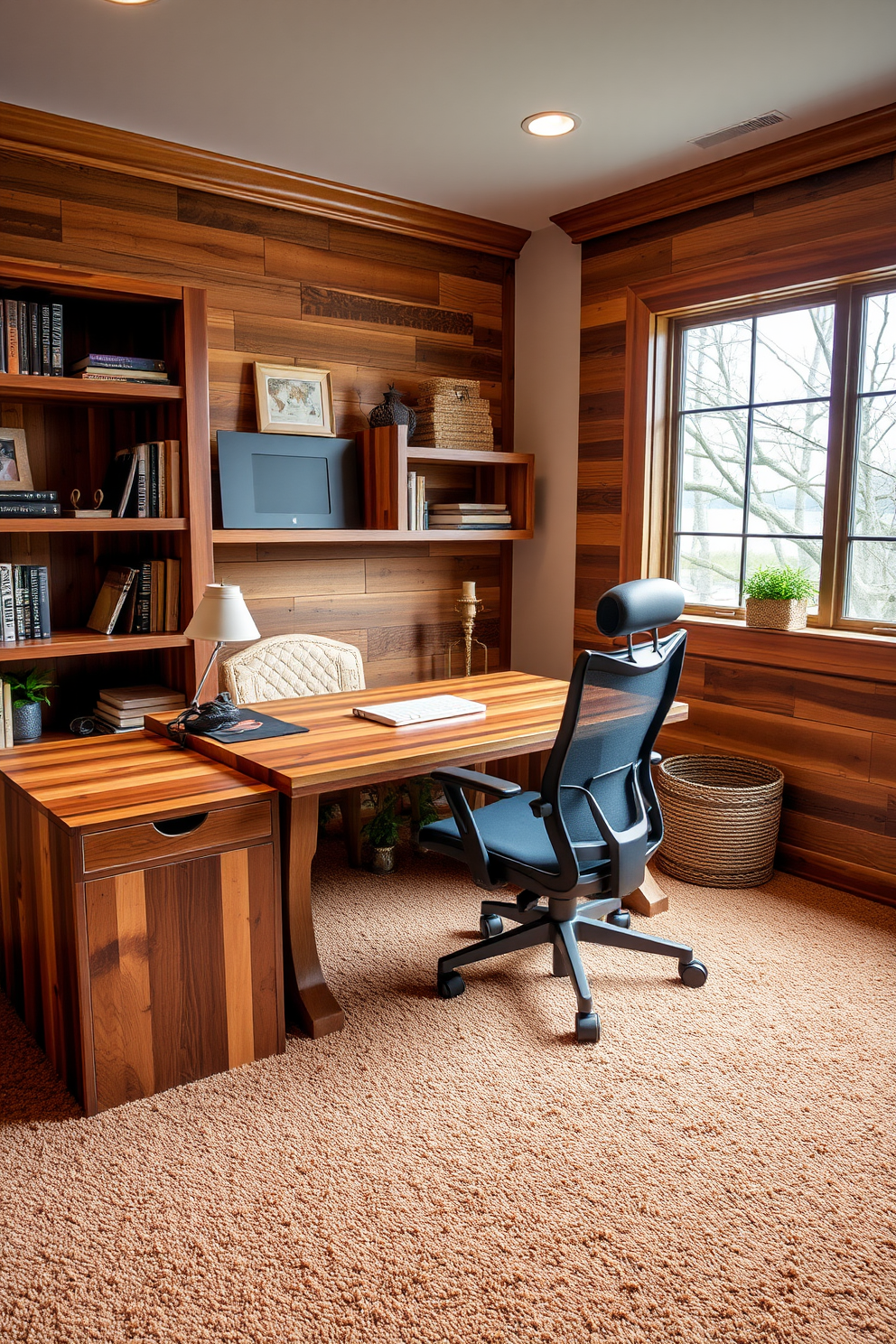 Home Office With Carpet Design Ideas 13