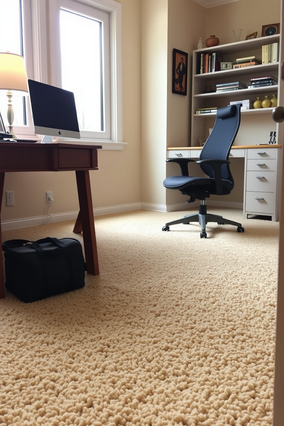 Home Office With Carpet Design Ideas 15