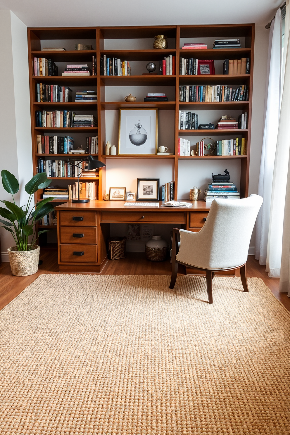 Home Office With Carpet Design Ideas 27