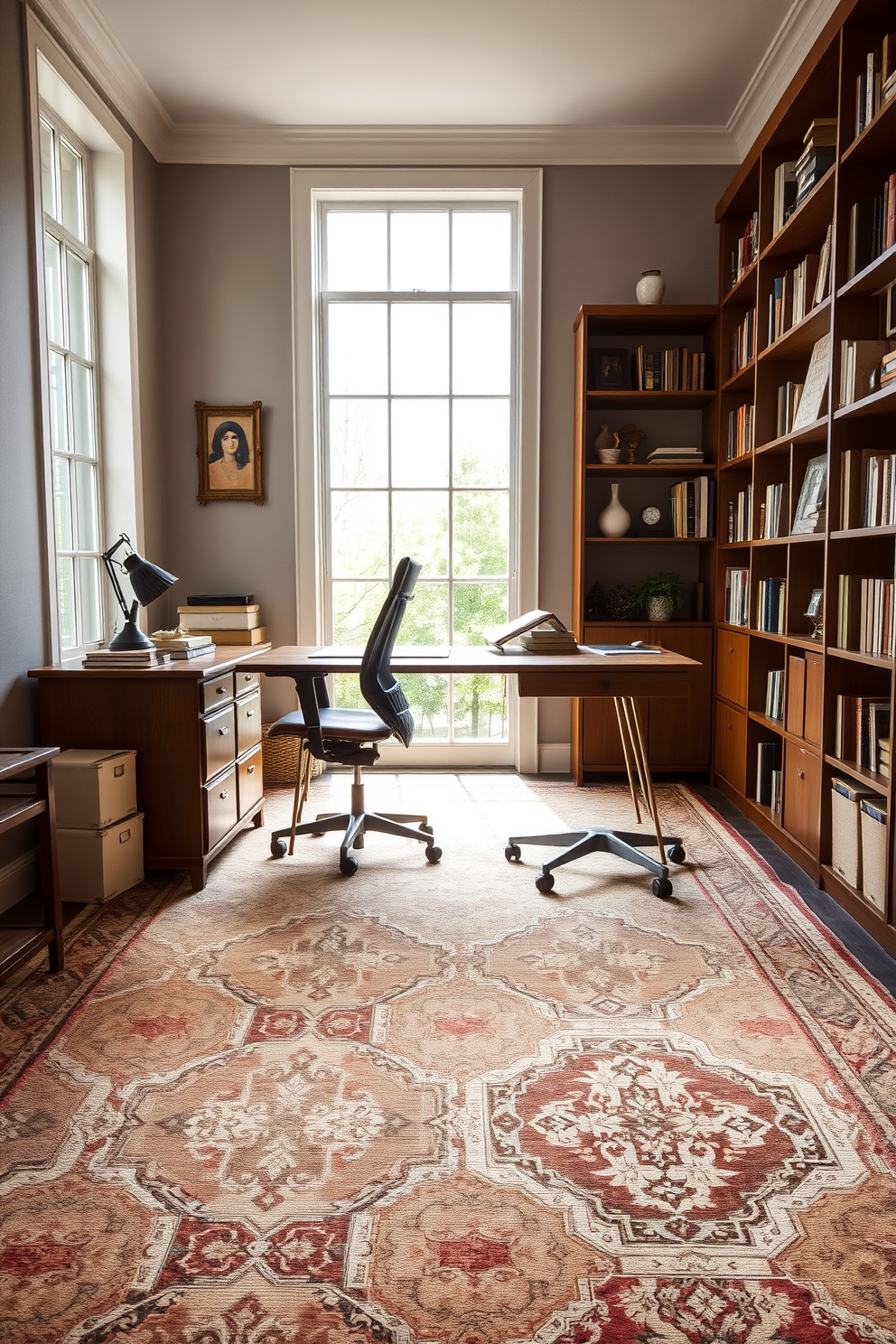 Home Office With Carpet Design Ideas 5