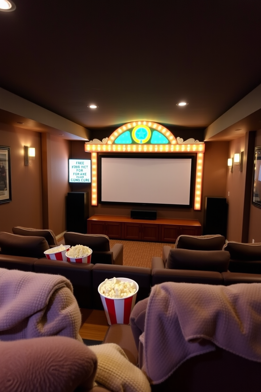 Home Theater Basement Design Ideas 30