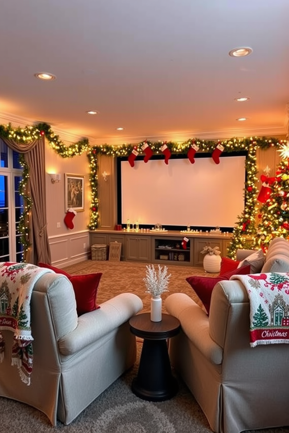 Home Theater Christmas Decorating Ideas 24