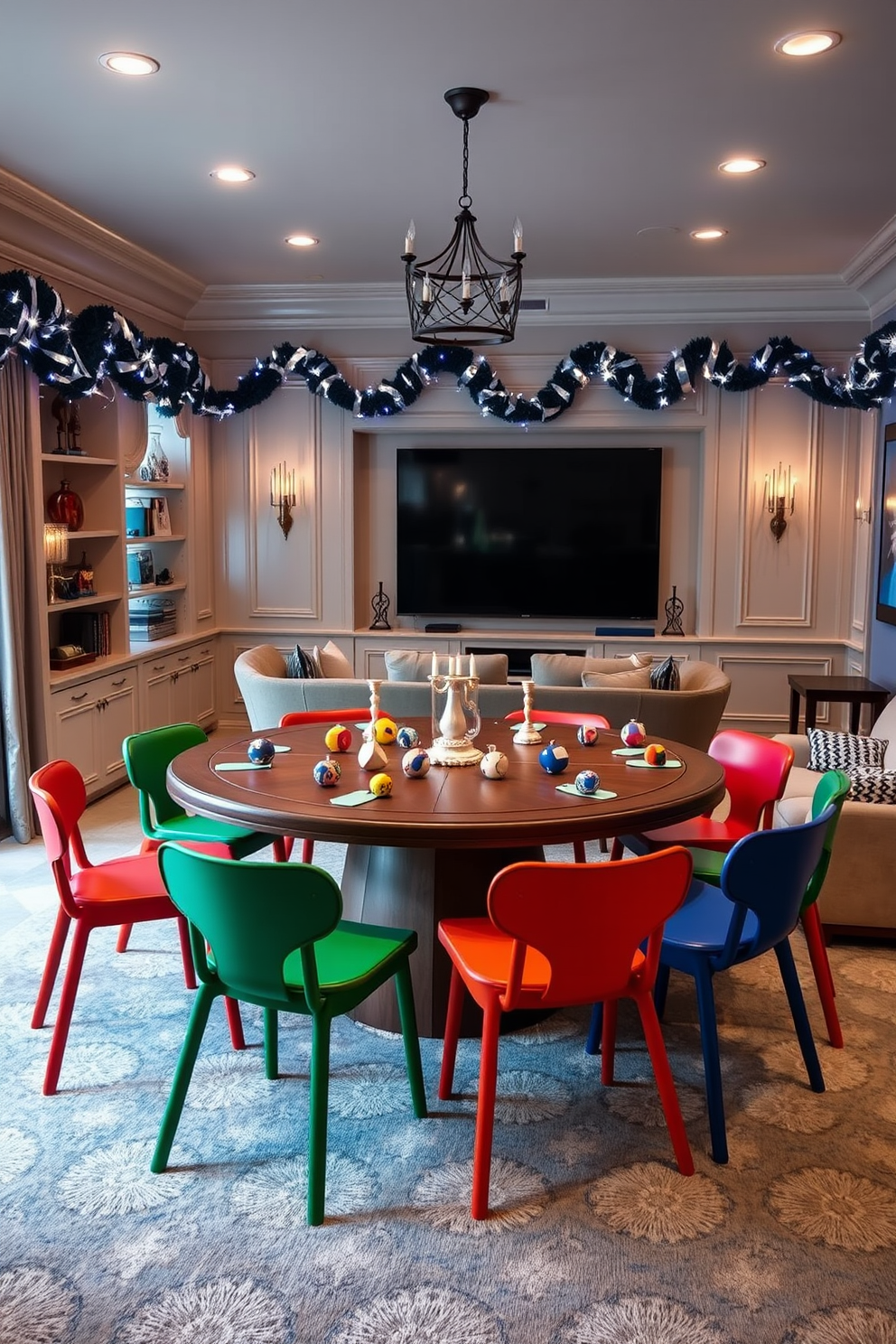 Home Theater Hanukkah Decorating Ideas 17