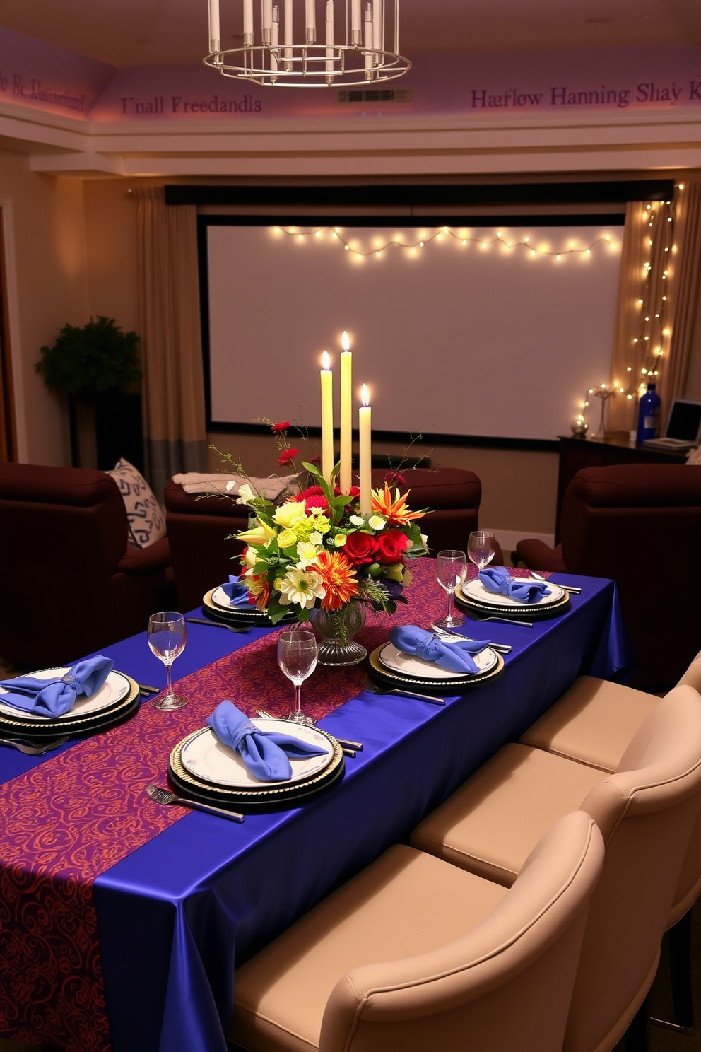 Home Theater Hanukkah Decorating Ideas 18