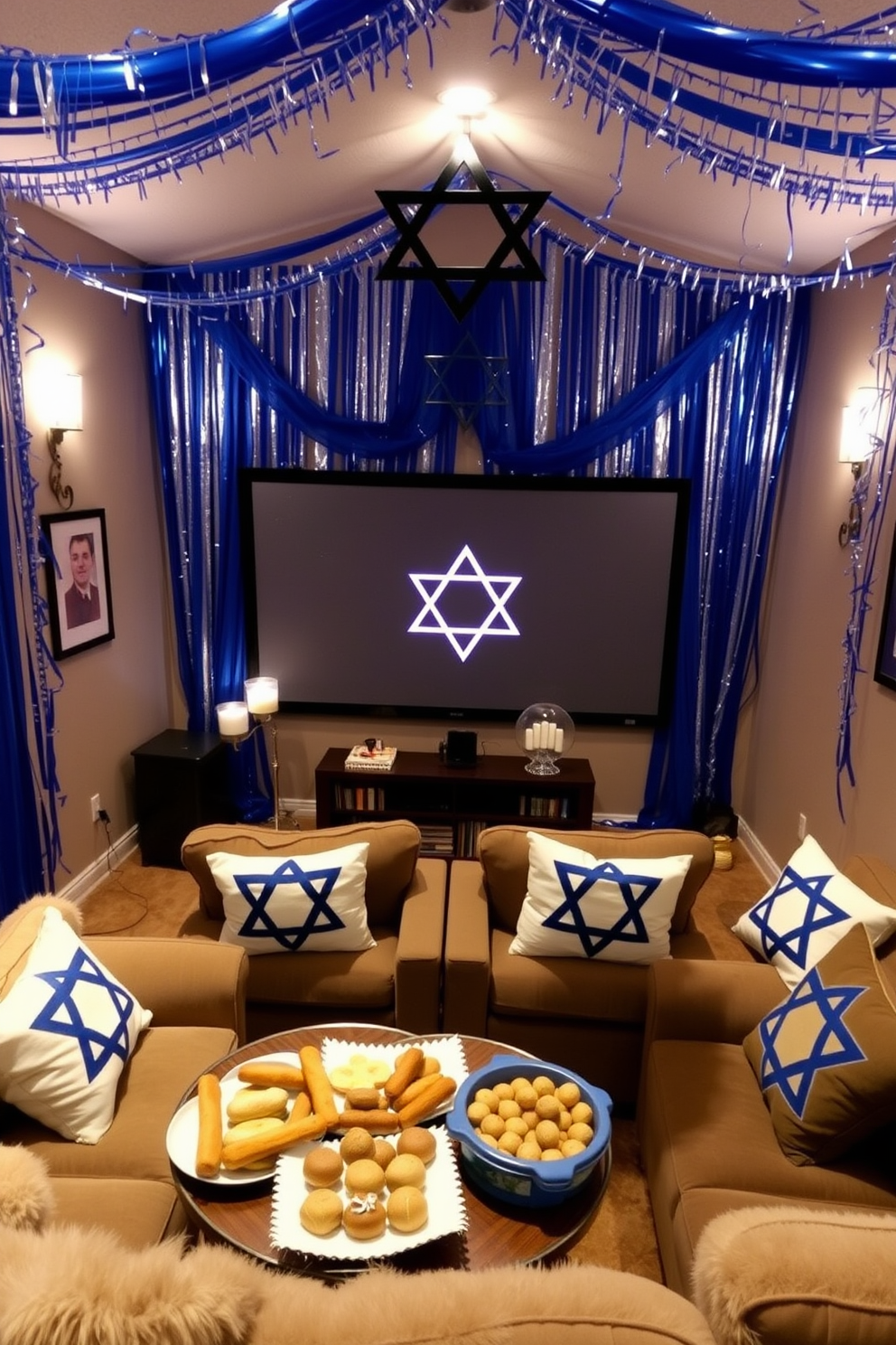 Home Theater Hanukkah Decorating Ideas 21