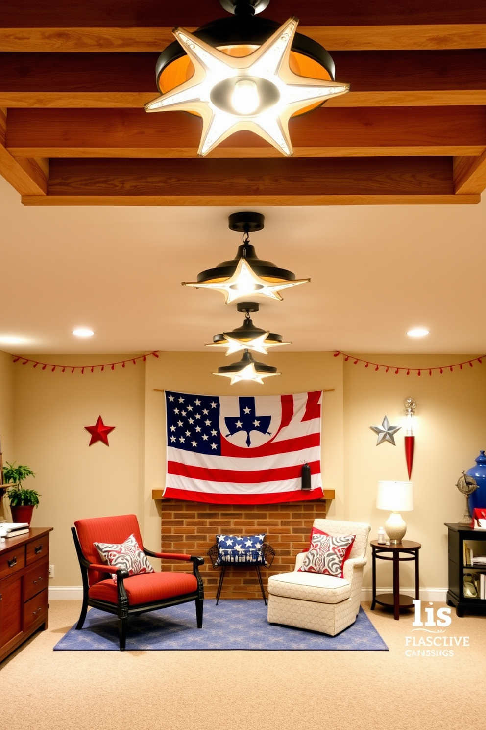 Independence Day Basement Decorating Ideas 30