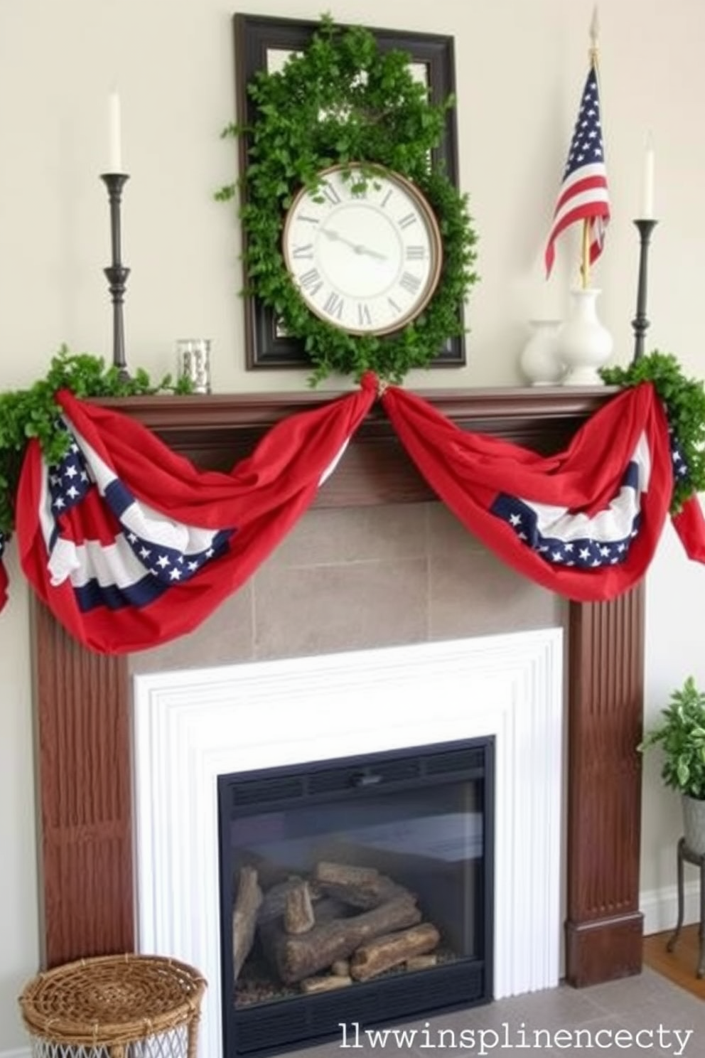 Independence Day Fireplace Decorating Ideas 1