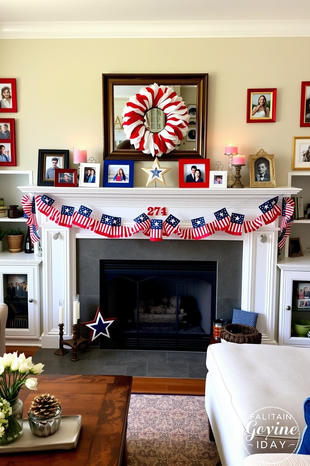 Independence Day Fireplace Decorating Ideas 10