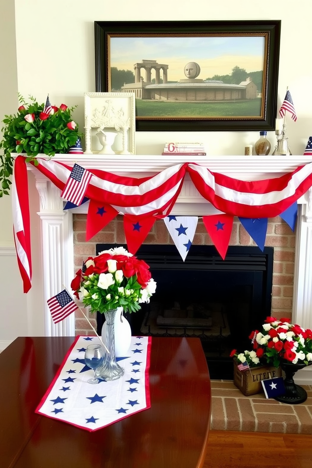 Independence Day Fireplace Decorating Ideas 12