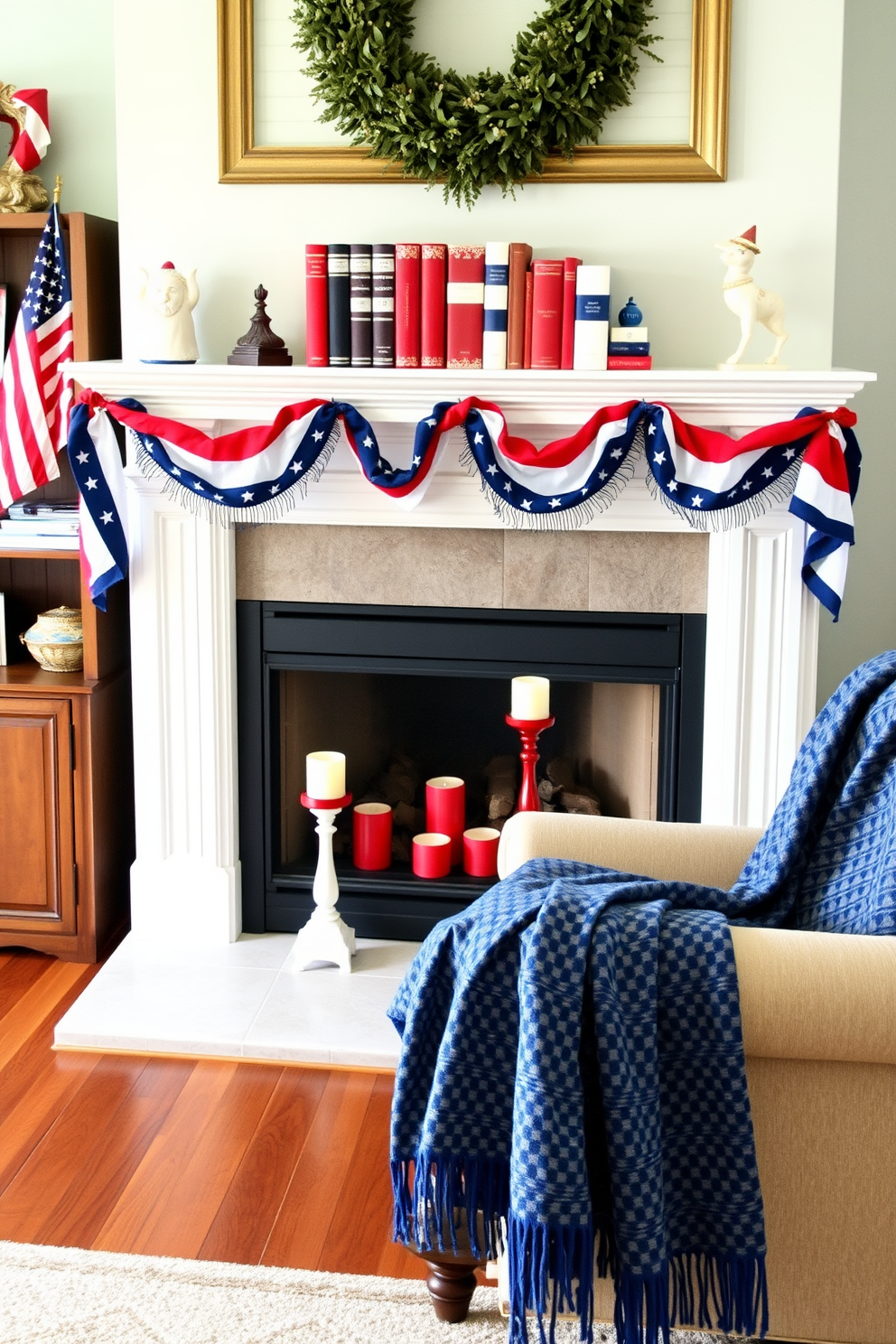 Independence Day Fireplace Decorating Ideas 23