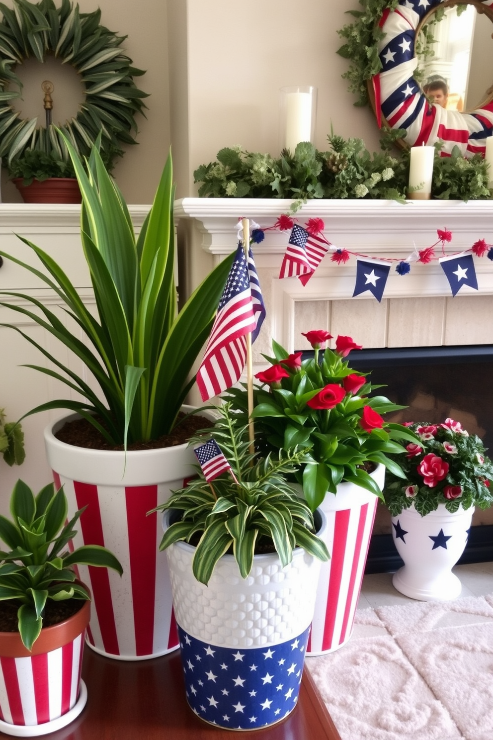 Independence Day Fireplace Decorating Ideas 26