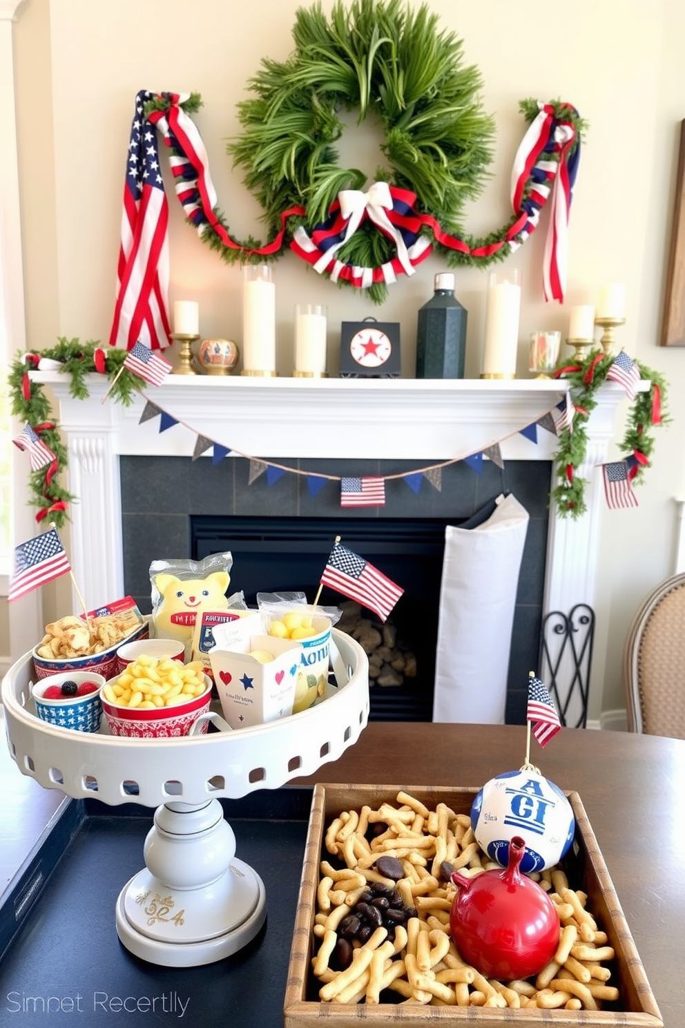 Independence Day Fireplace Decorating Ideas 29