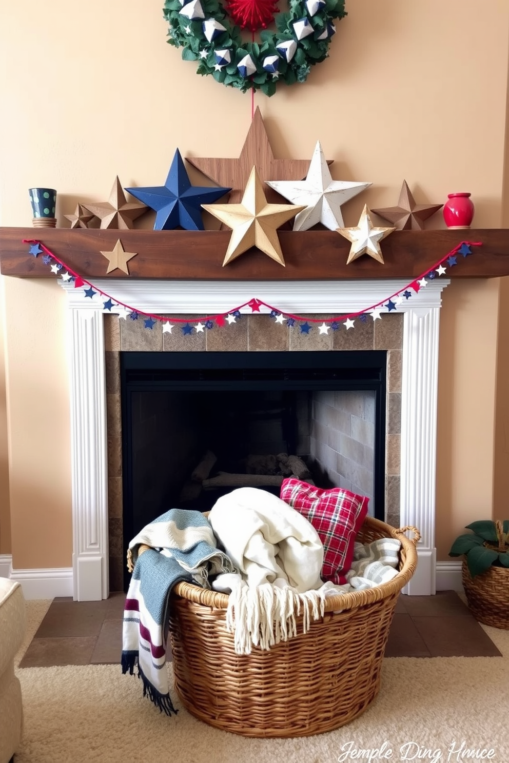 Independence Day Fireplace Decorating Ideas 8