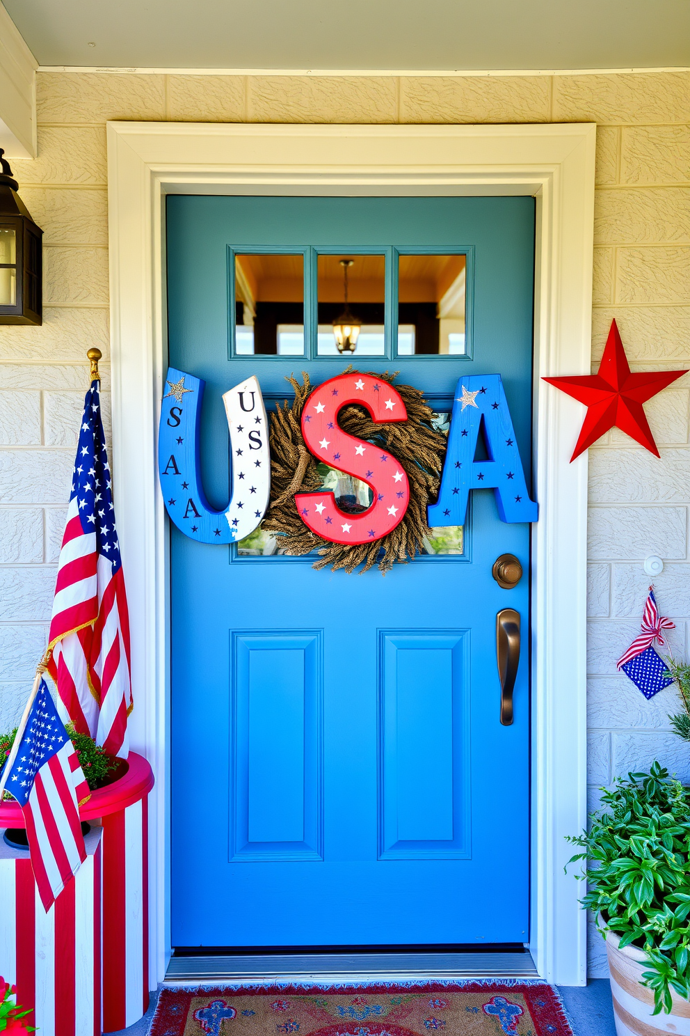 Independence Day Front Door Decorating Ideas 27