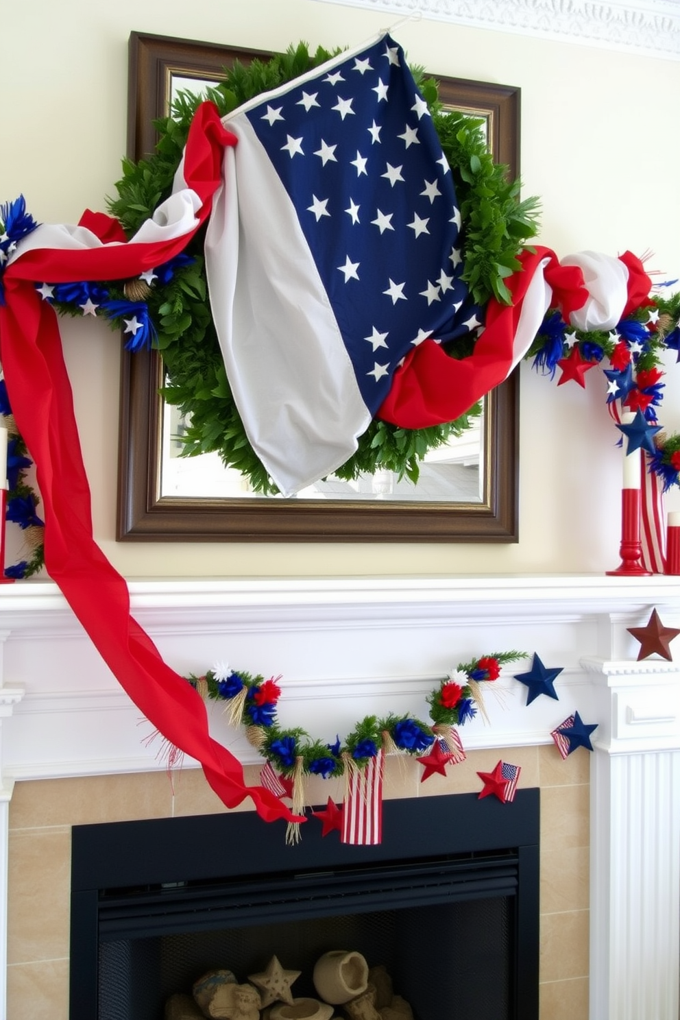 Independence Day Mantel Decorating Ideas 1