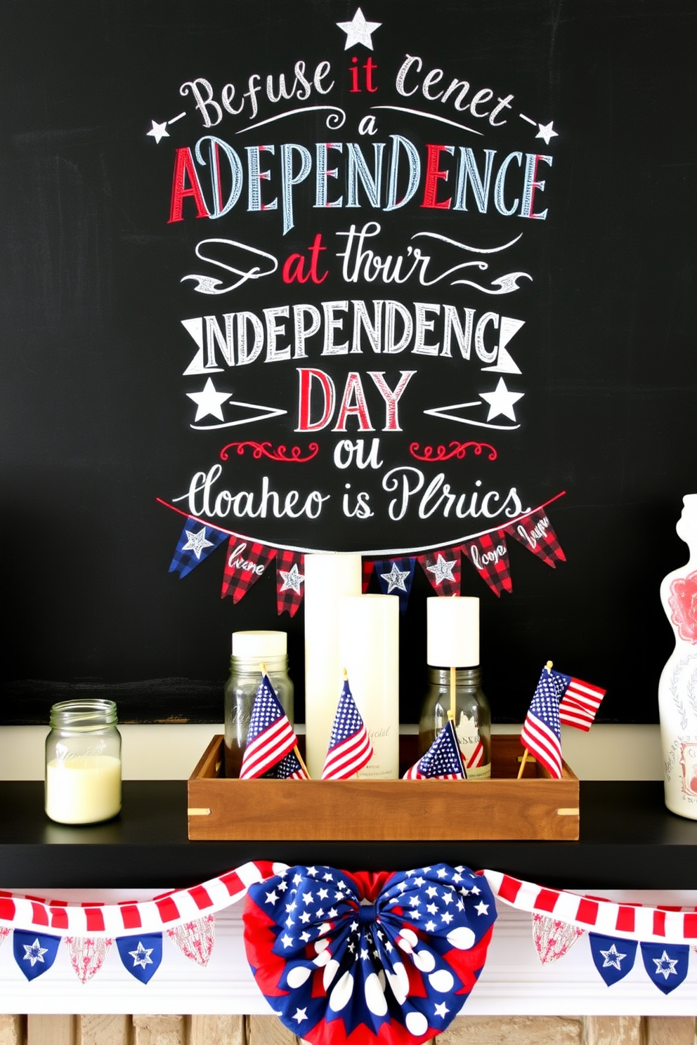 Independence Day Mantel Decorating Ideas 14