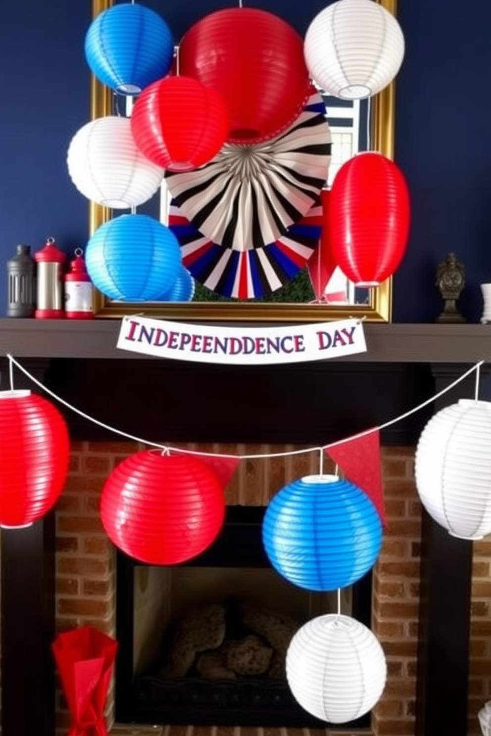 Independence Day Mantel Decorating Ideas 19