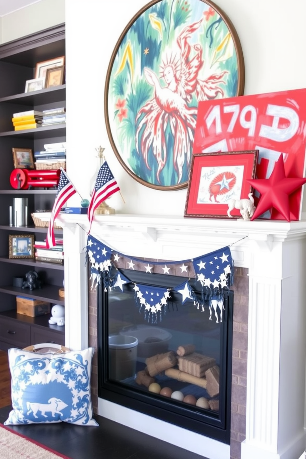 Independence Day Mantel Decorating Ideas 22