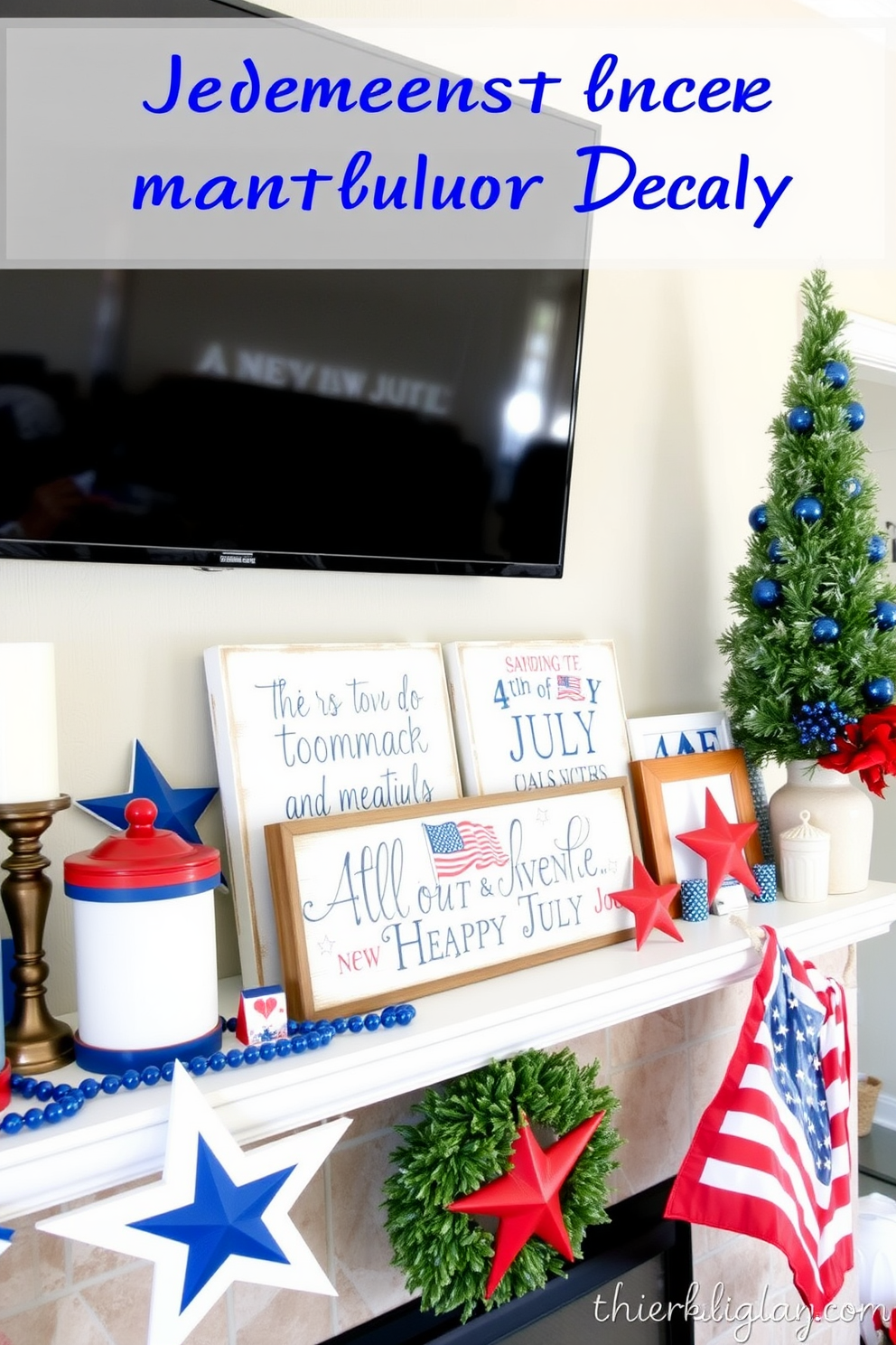 Independence Day Mantel Decorating Ideas 24