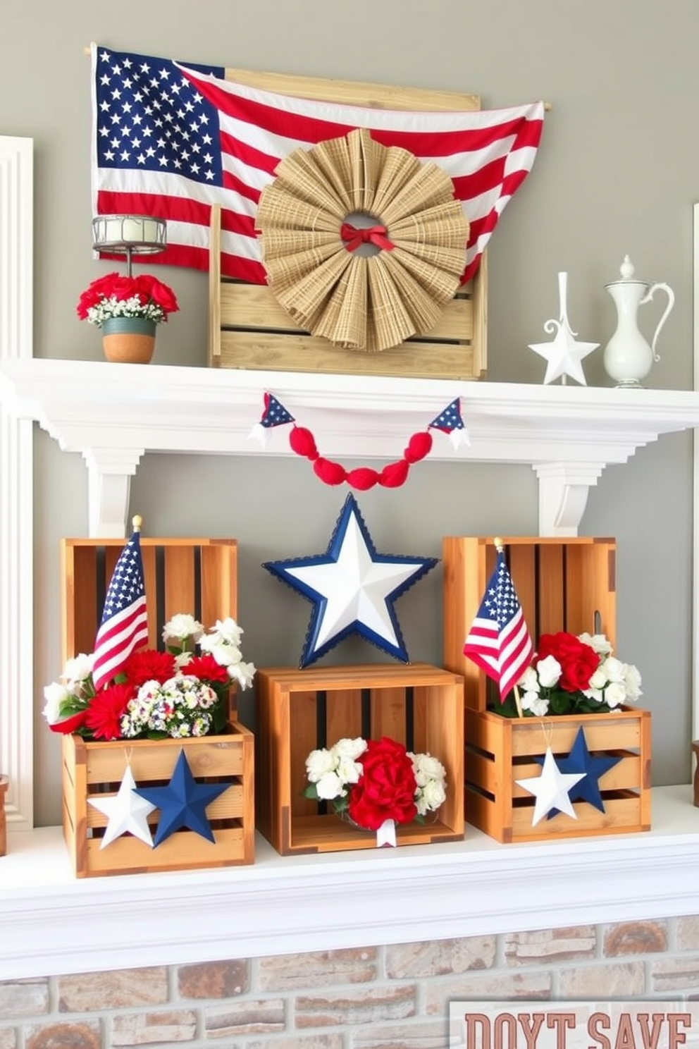 Independence Day Mantel Decorating Ideas 28