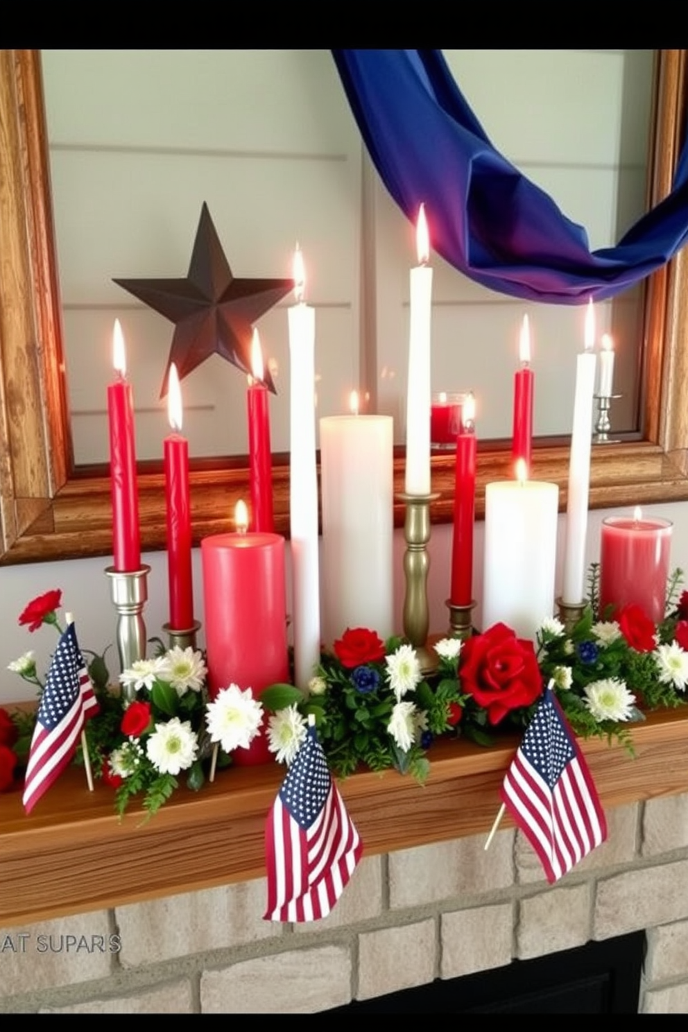 Independence Day Mantel Decorating Ideas 3