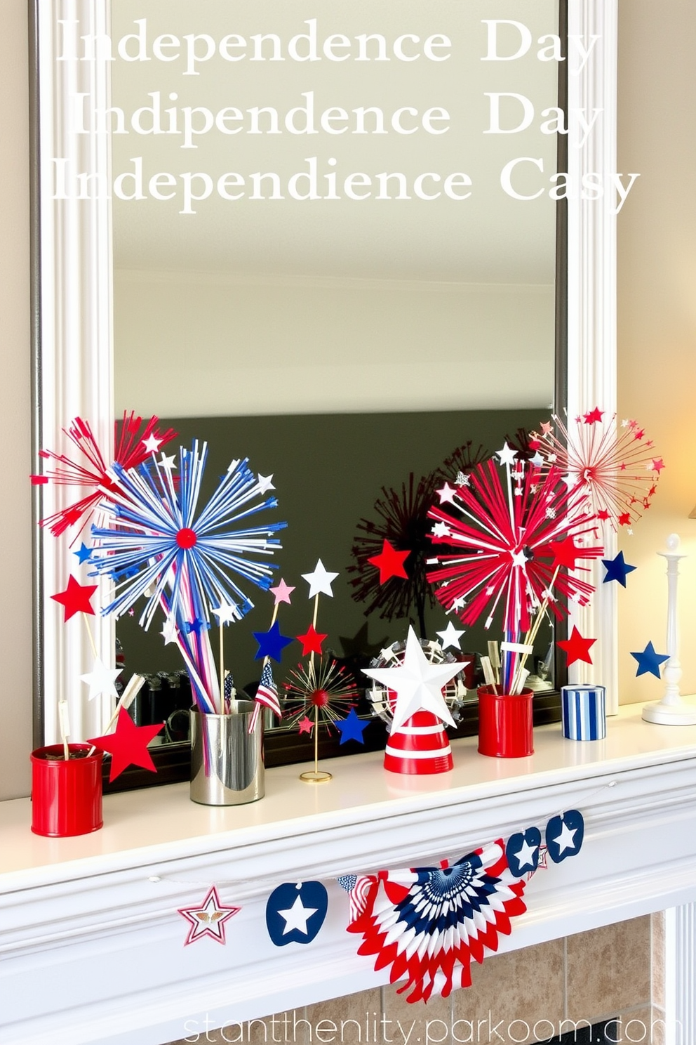 Independence Day Mantel Decorating Ideas 30