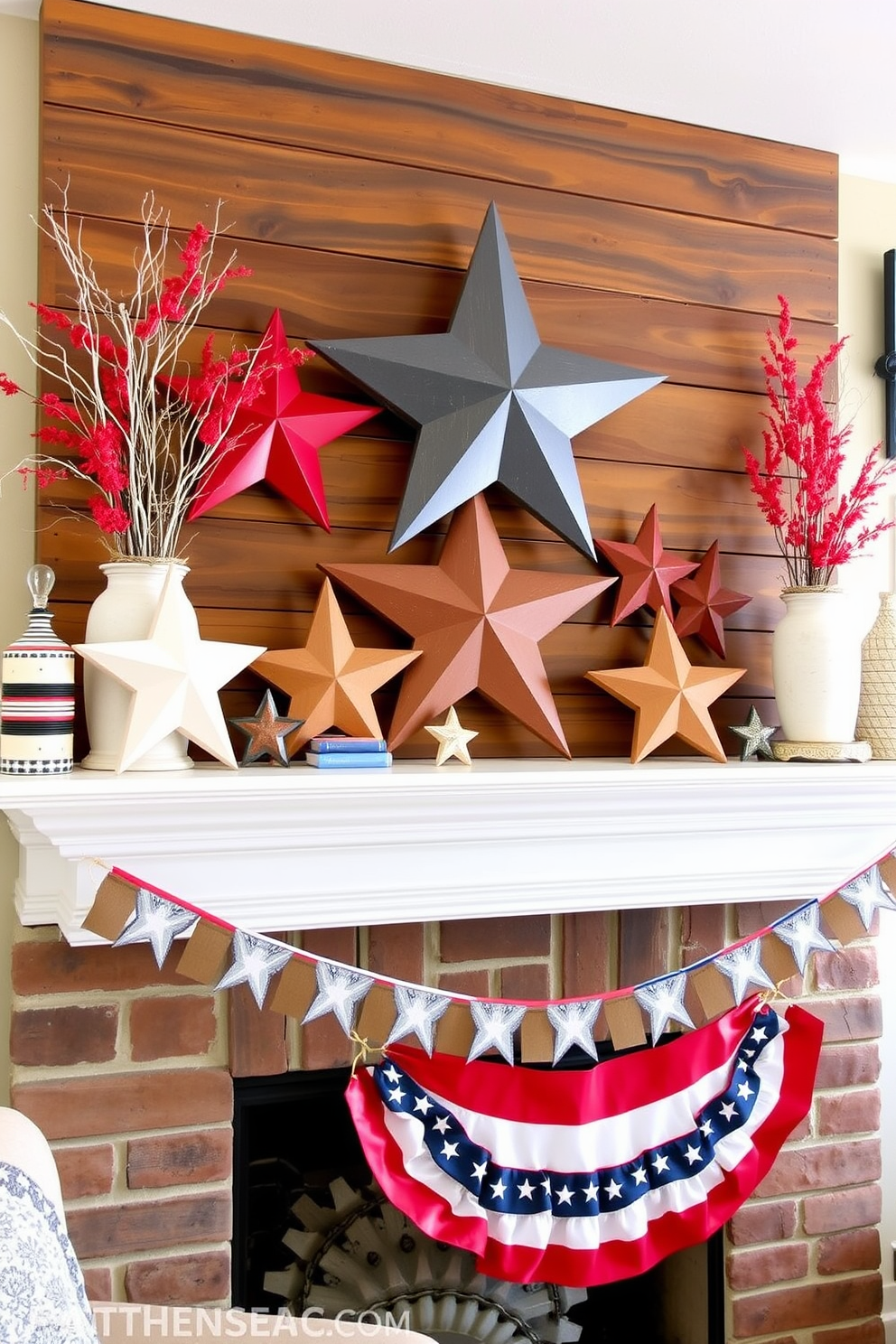 Independence Day Mantel Decorating Ideas 9