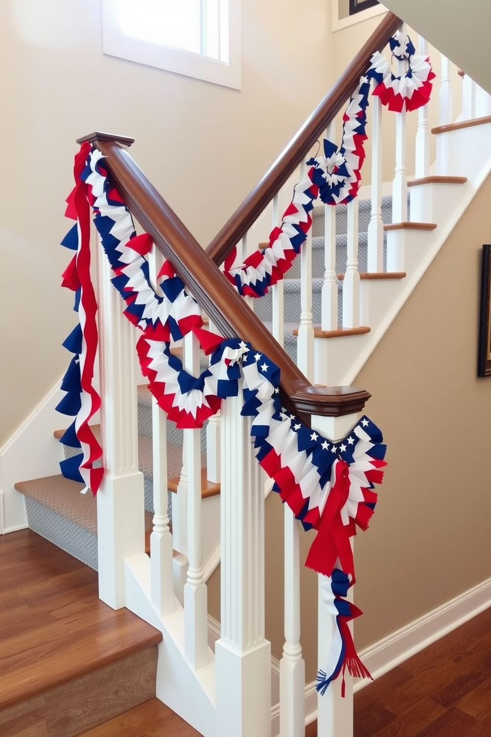 Independence Day Staircase Decorating Ideas 1