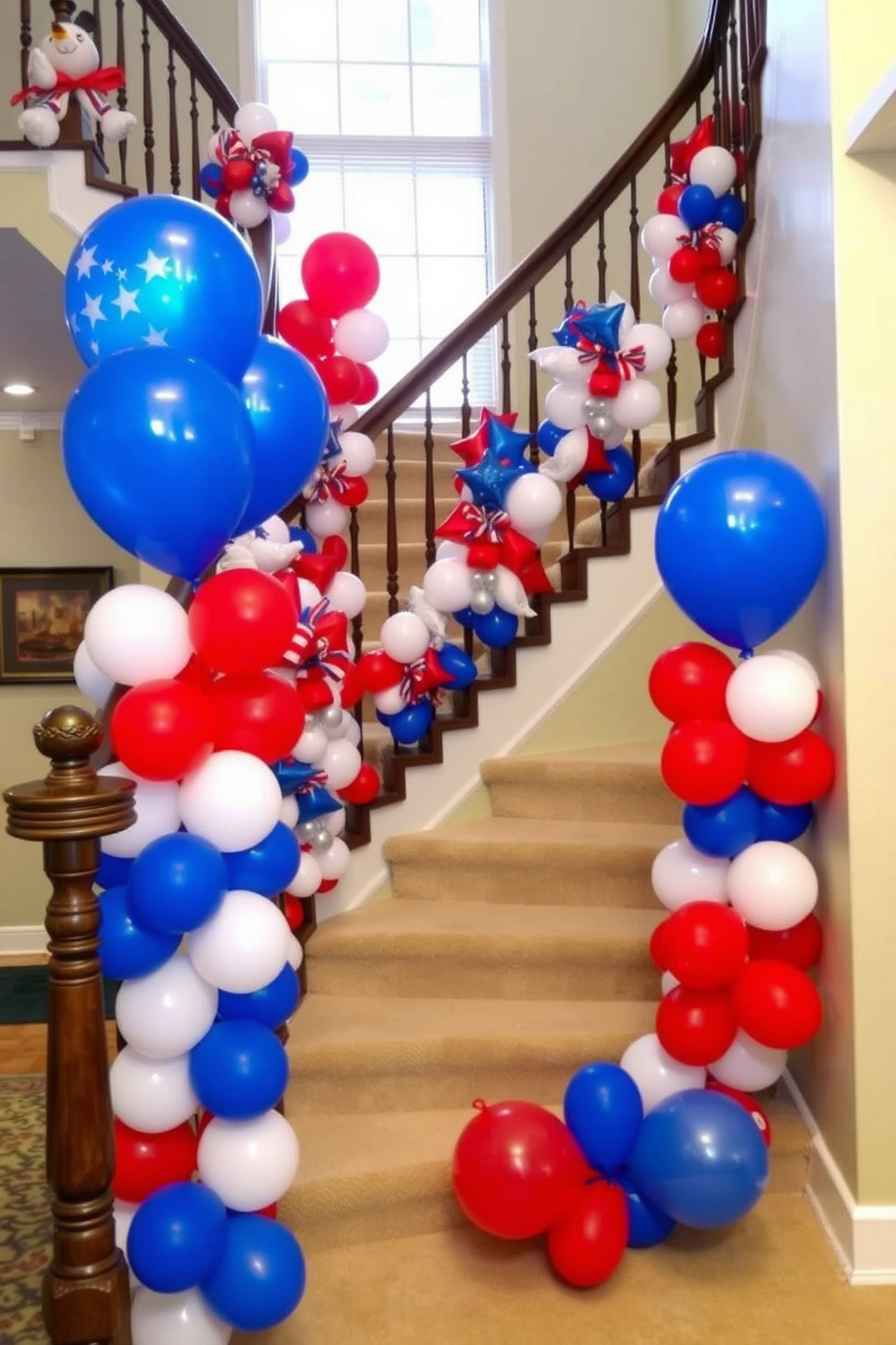 Independence Day Staircase Decorating Ideas 11