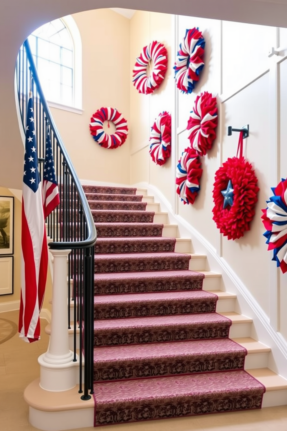 Independence Day Staircase Decorating Ideas 12