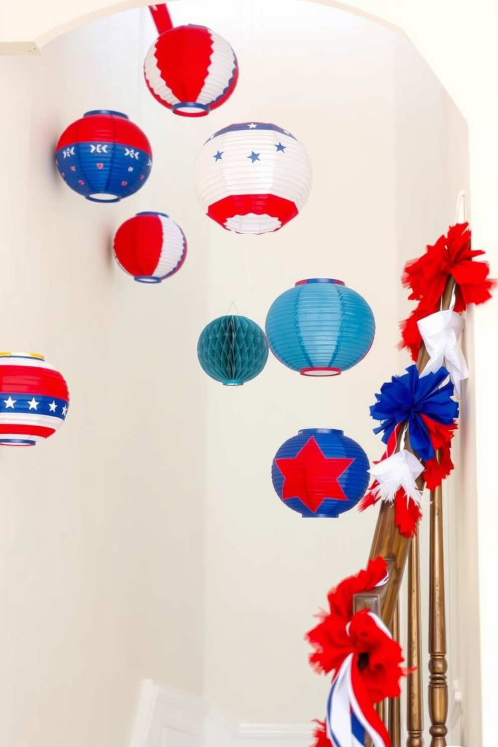 Independence Day Staircase Decorating Ideas 14