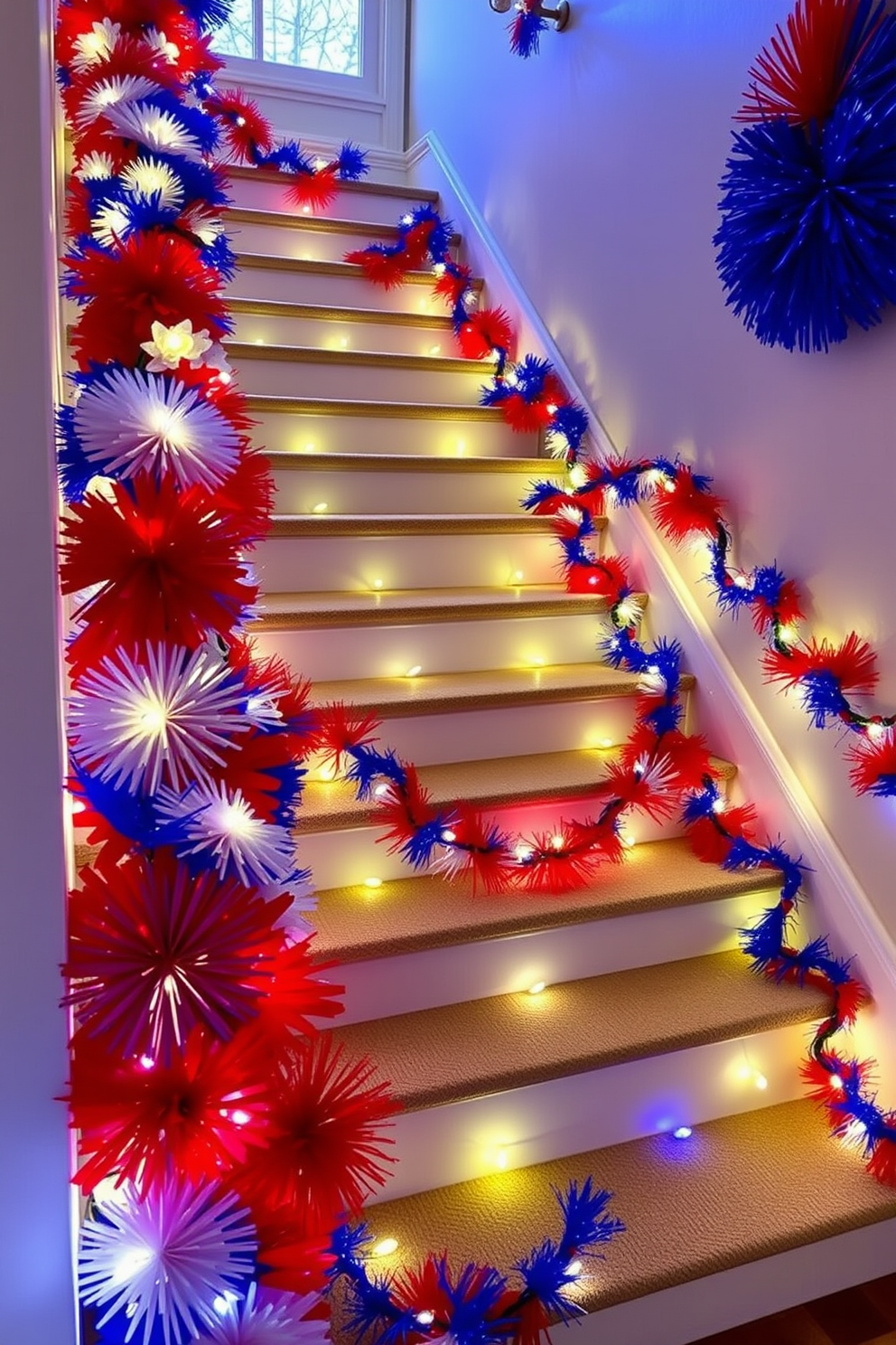 Independence Day Staircase Decorating Ideas 17