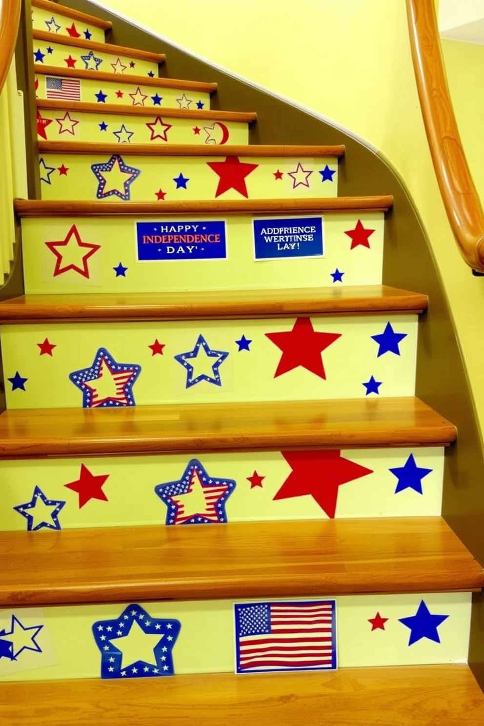 Independence Day Staircase Decorating Ideas 2