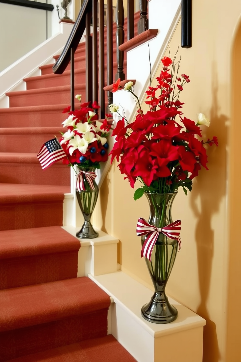 Independence Day Staircase Decorating Ideas 22