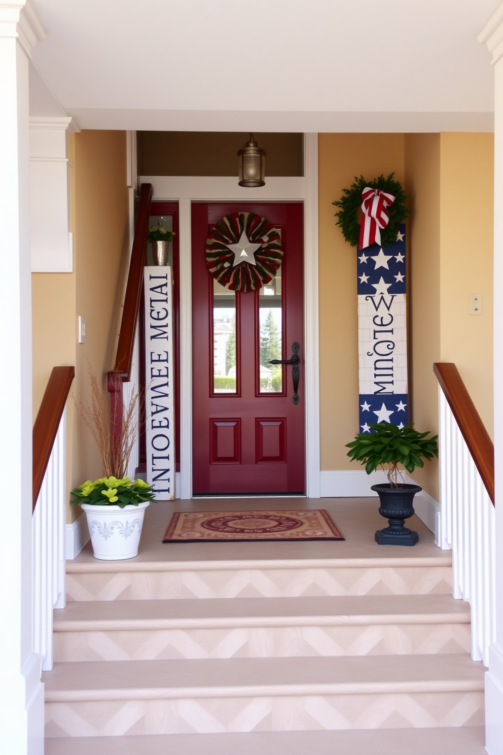 Independence Day Staircase Decorating Ideas 30