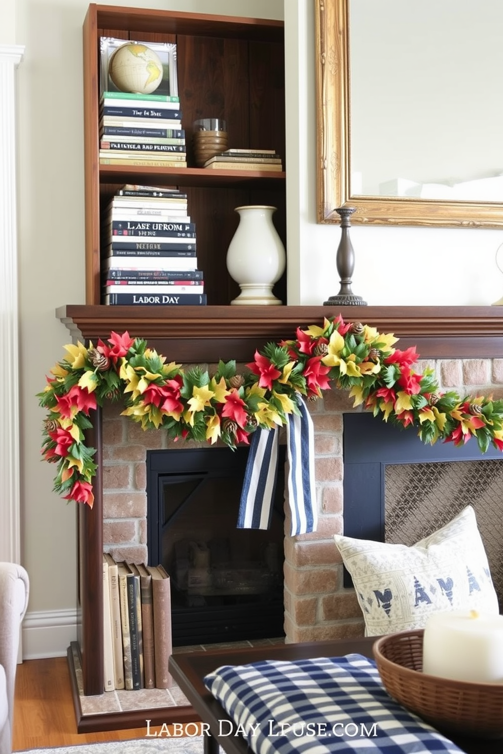 Labor Day Fireplace Decorating Ideas 12