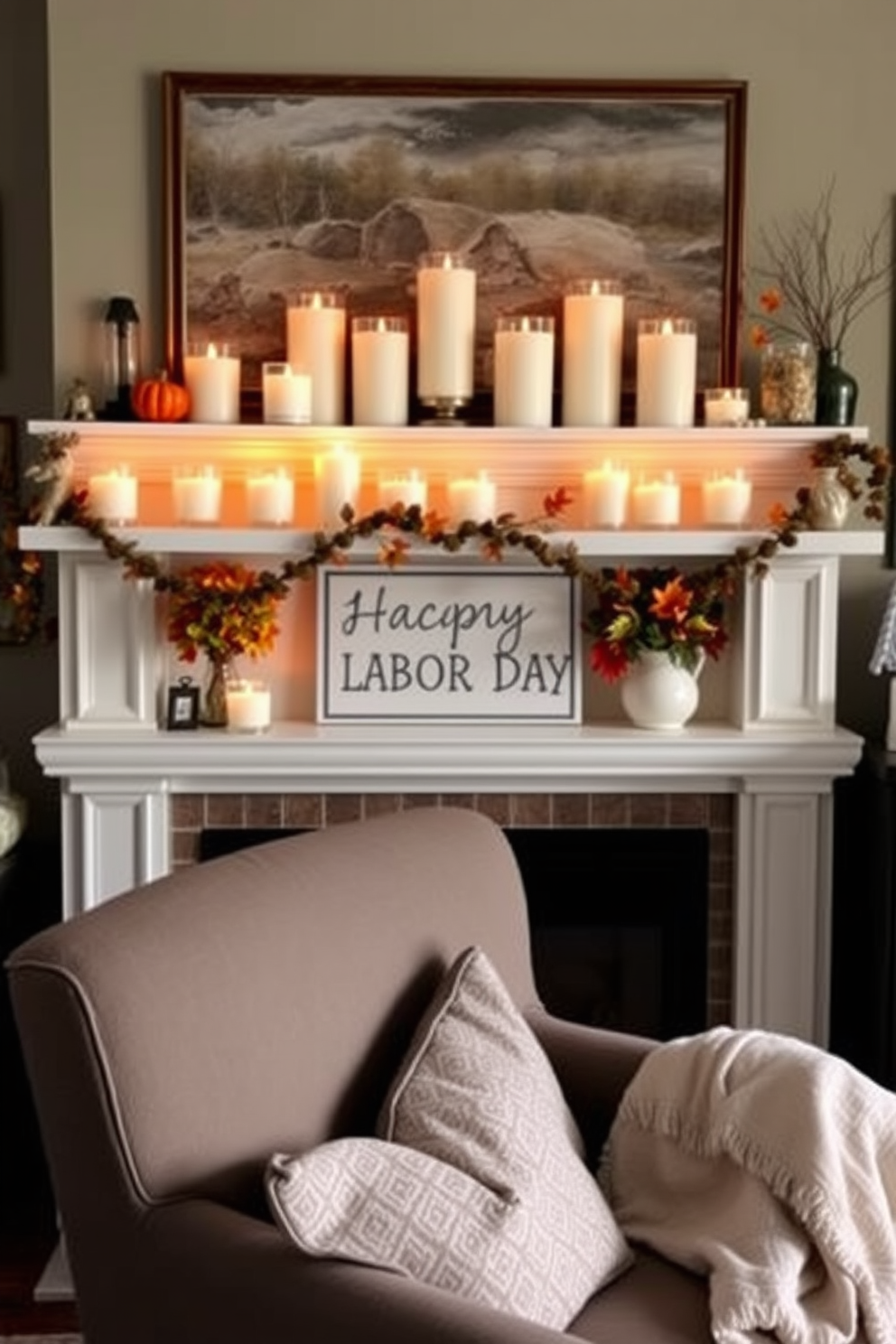 Labor Day Fireplace Decorating Ideas 13