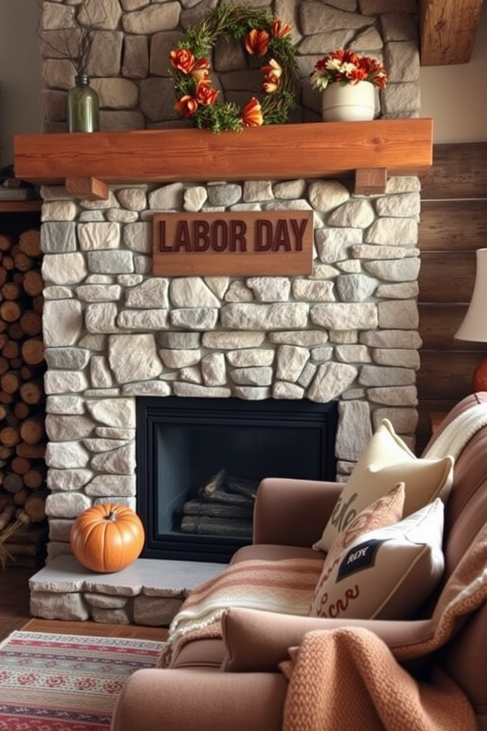 Labor Day Fireplace Decorating Ideas 2