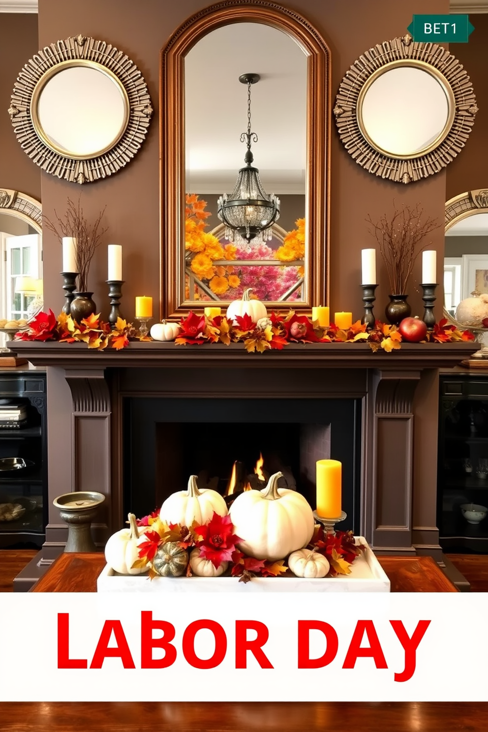 Labor Day Fireplace Decorating Ideas 23