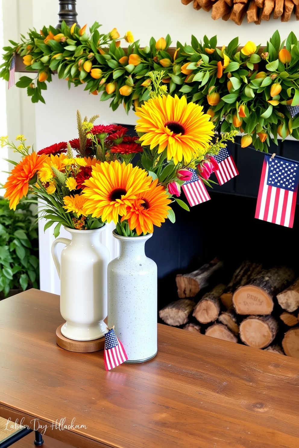 Labor Day Fireplace Decorating Ideas 4