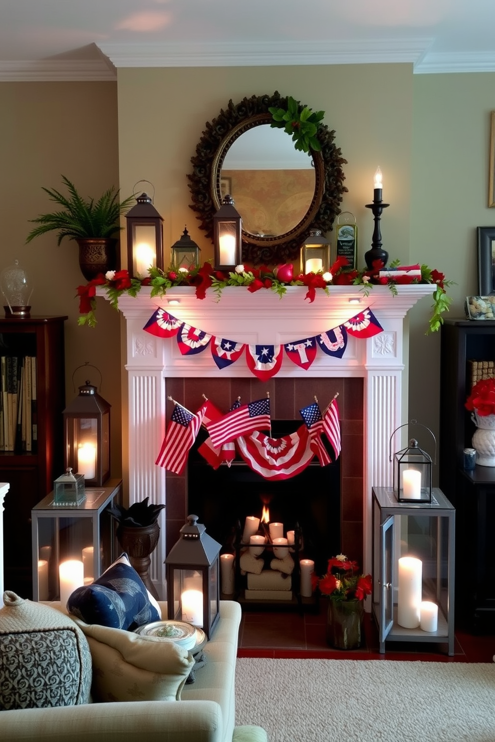 Labor Day Fireplace Decorating Ideas 5