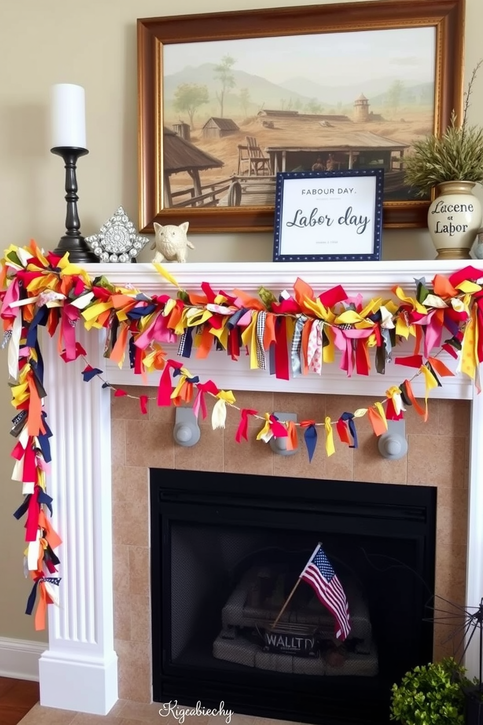 Labor Day Mantel Decorating Ideas 27