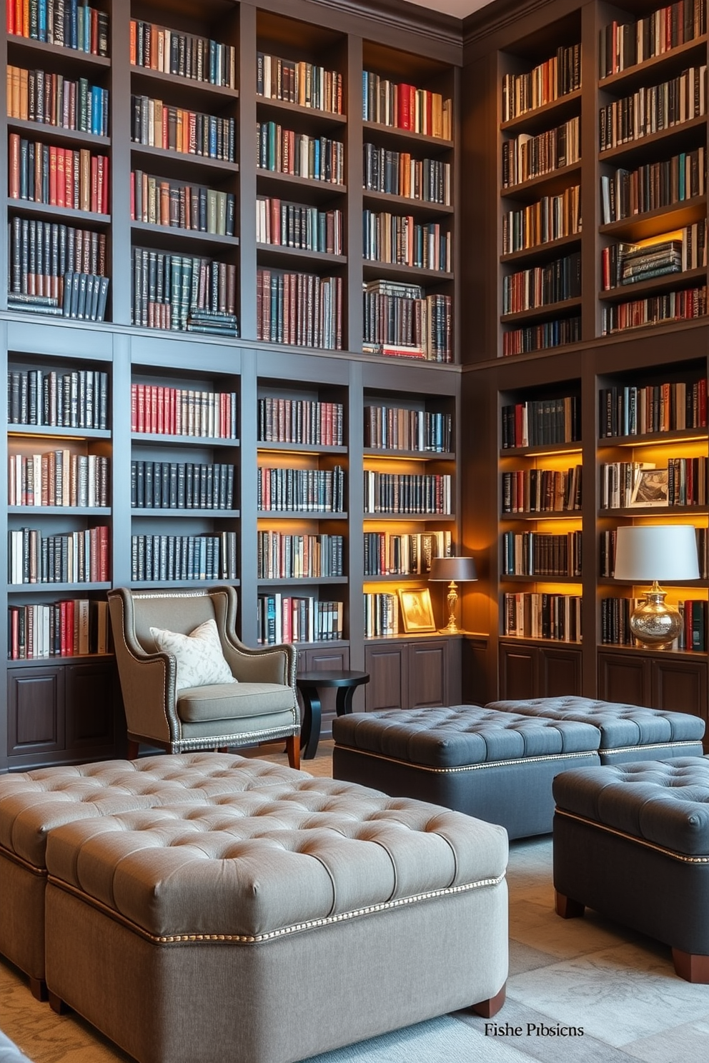 Large Home Library Design Ideas 24