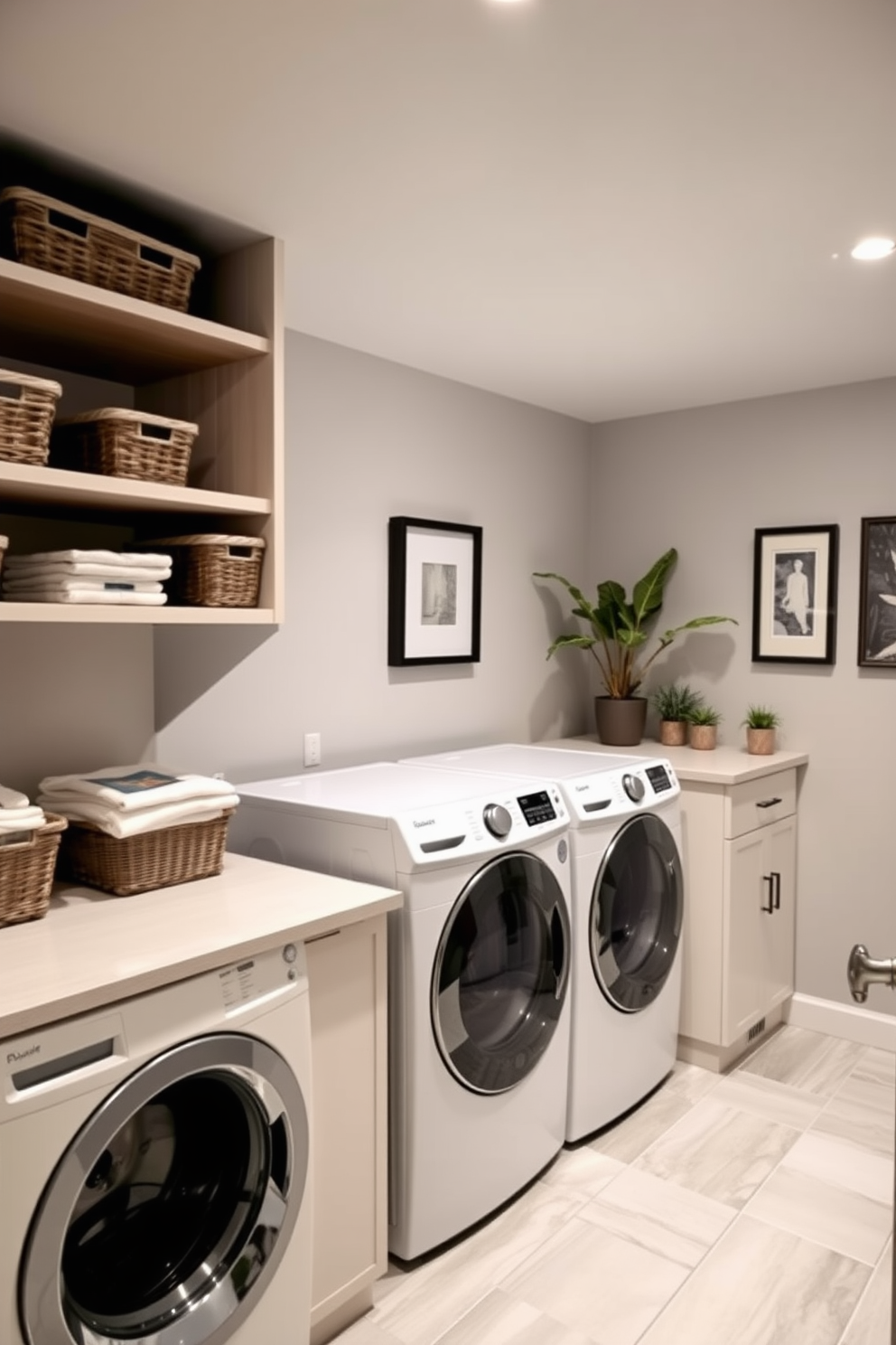 Laundry Room Basement Design Ideas 4