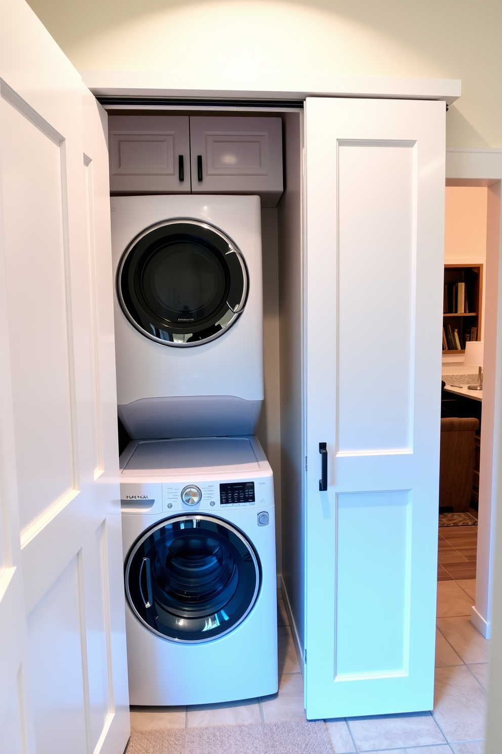 Laundry Room With Stacked Washer Dryer Design Ideas 10