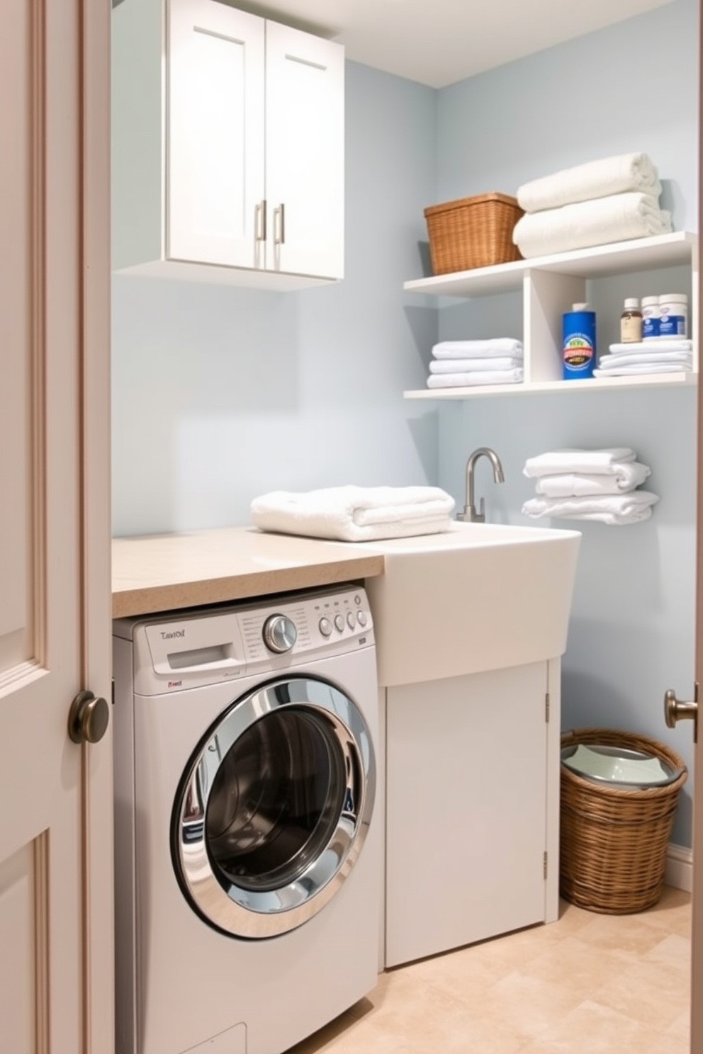 Laundry Room With Stacked Washer Dryer Design Ideas 11